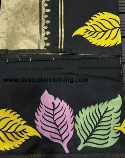 Black Silk Woven Sarees