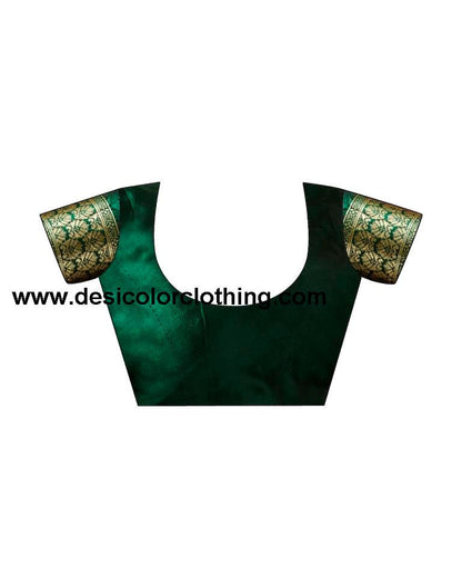 Dark Green Banarasi Silk Saree