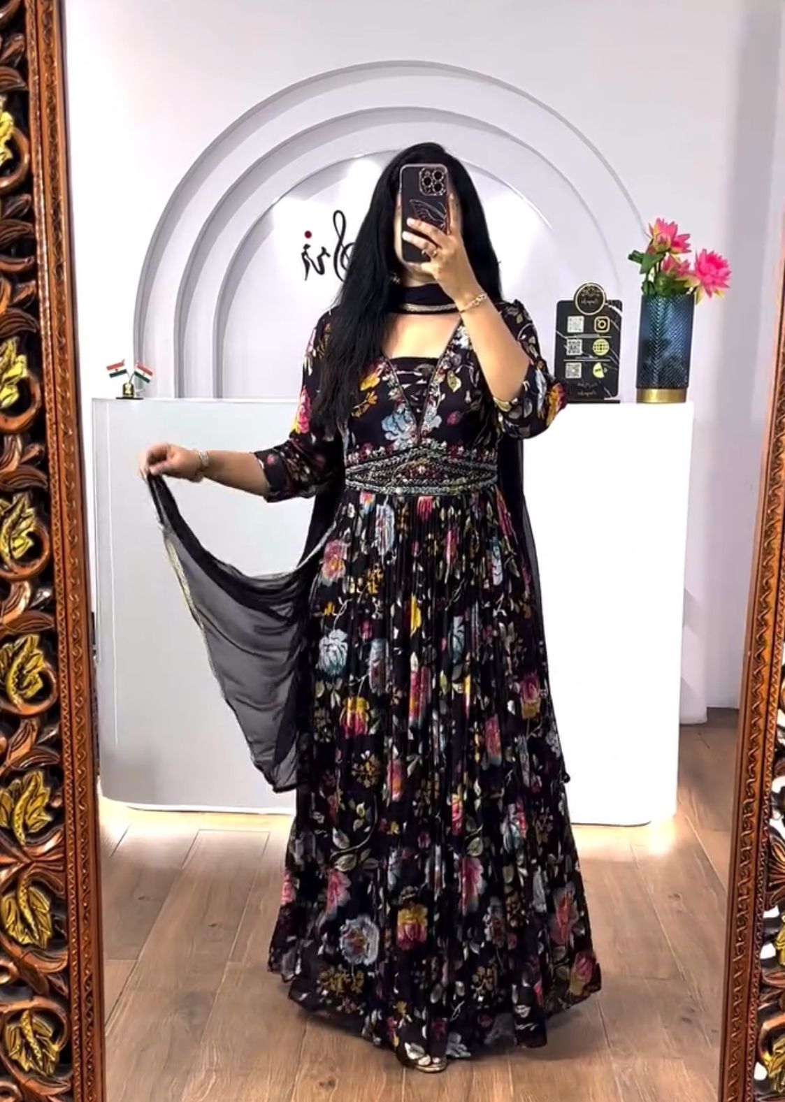 Product Image - Elegant Embroidered Gown by Tapi Creation - Tapi-215