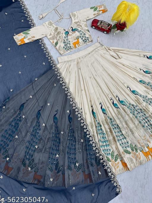 Product Image - Designer fully Striched party wear lehengas for wedding - 3