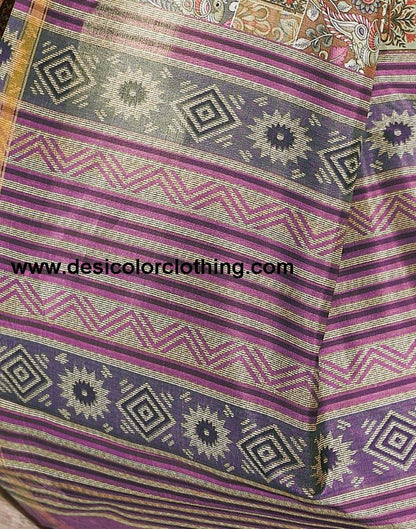 Yellow Silk Printed Ready To Wear