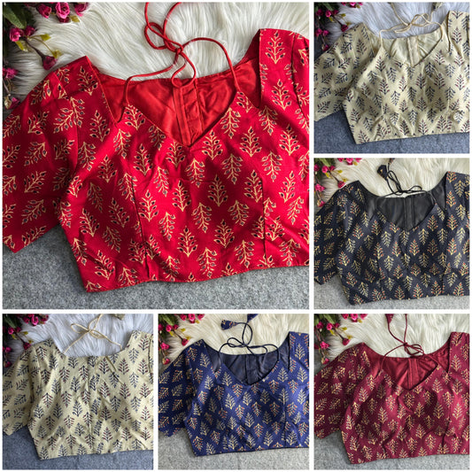 Product Image - Pure Ajrakh Cotton Halter Neck Blouse
