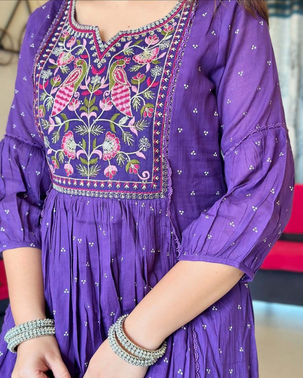 Product Image - Pure Cotton Hand Embroidery Work Suit Set