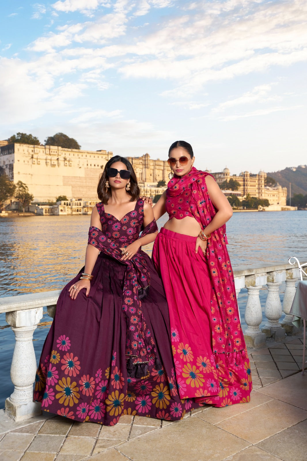 Product Image - Designer Floral Printed Lehenga Choli in Tussar Silk for Festive & Wedding Wear