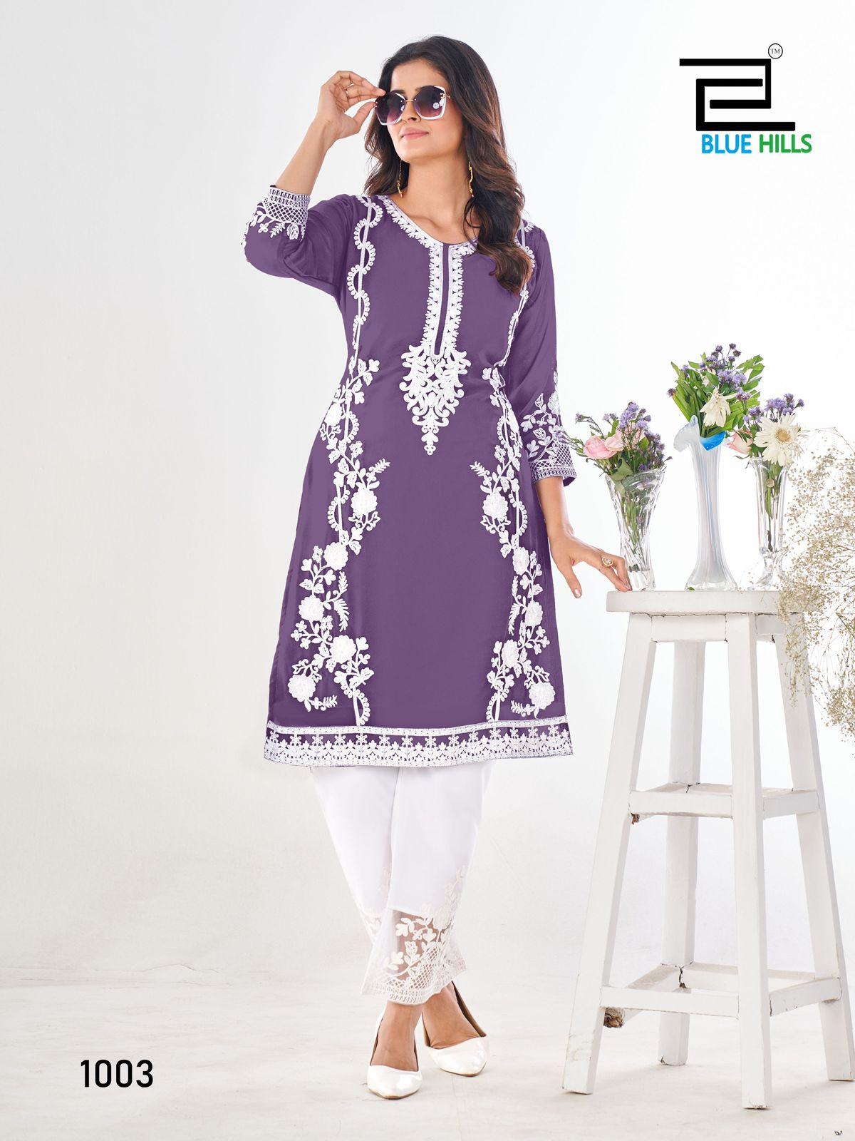 Product Image - Noori Heavy Embroidery Work Straight Kurti with Pant
