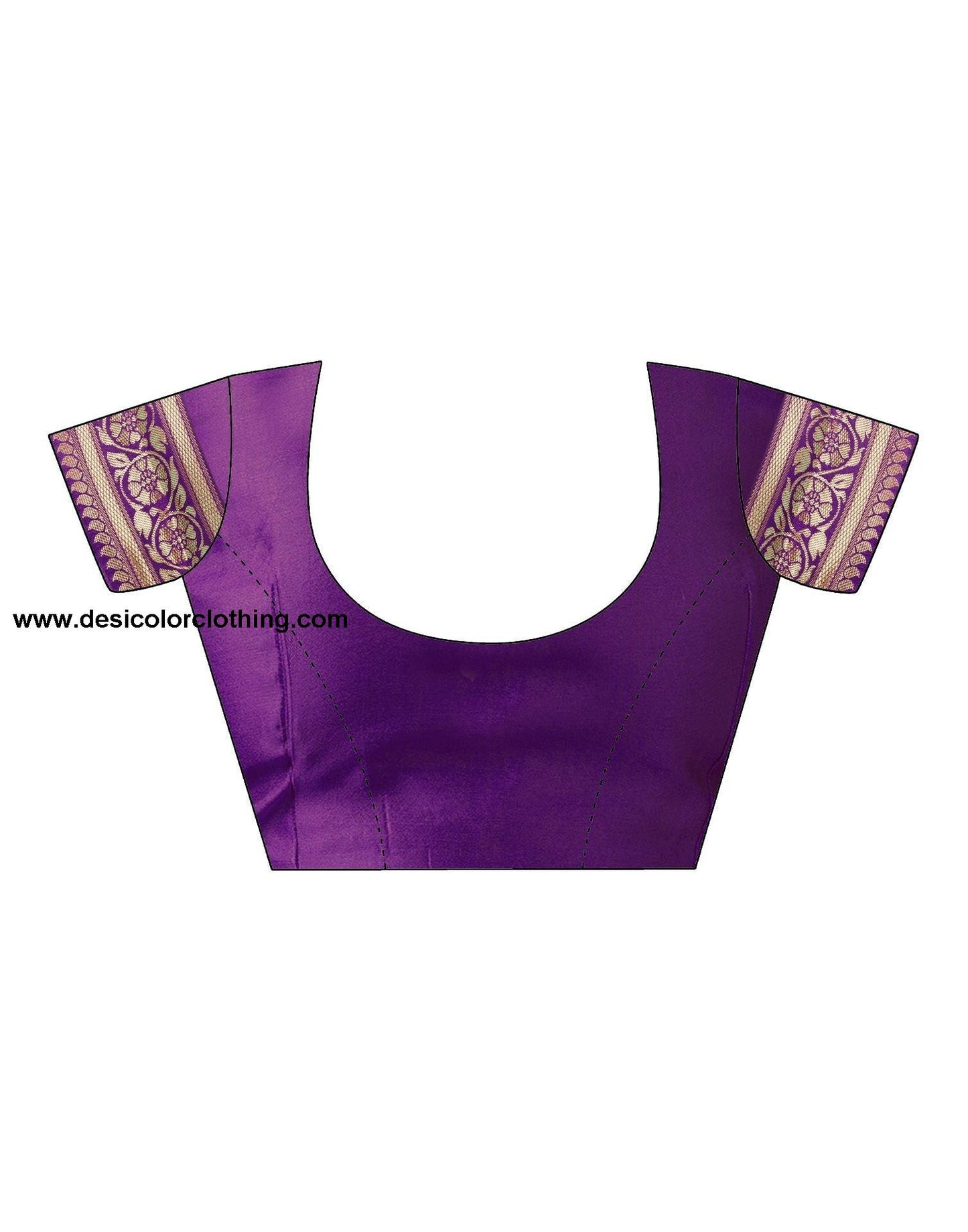 Dark Purple Jacquard Silk Saree