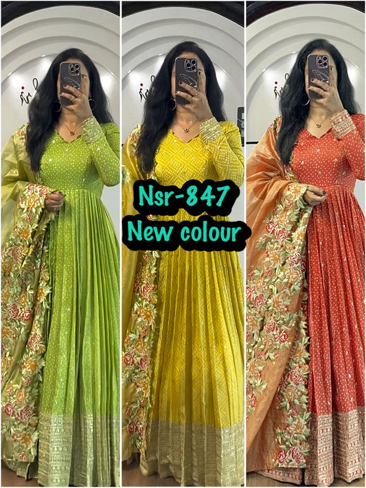 Product Image - Exquisite Designer Georgette Fabric Saree for Weddings & Festive Events