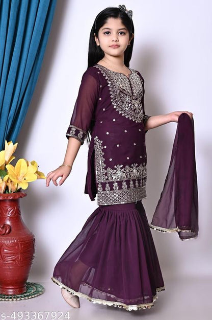 Kids Sharara Suits Online Canada | Stylish Ethnic Wear for Girls DesiColorClothing