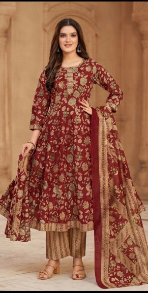 Product Image - Elegant Cotton Anarkali Suits for Effortless Summer Style - 1