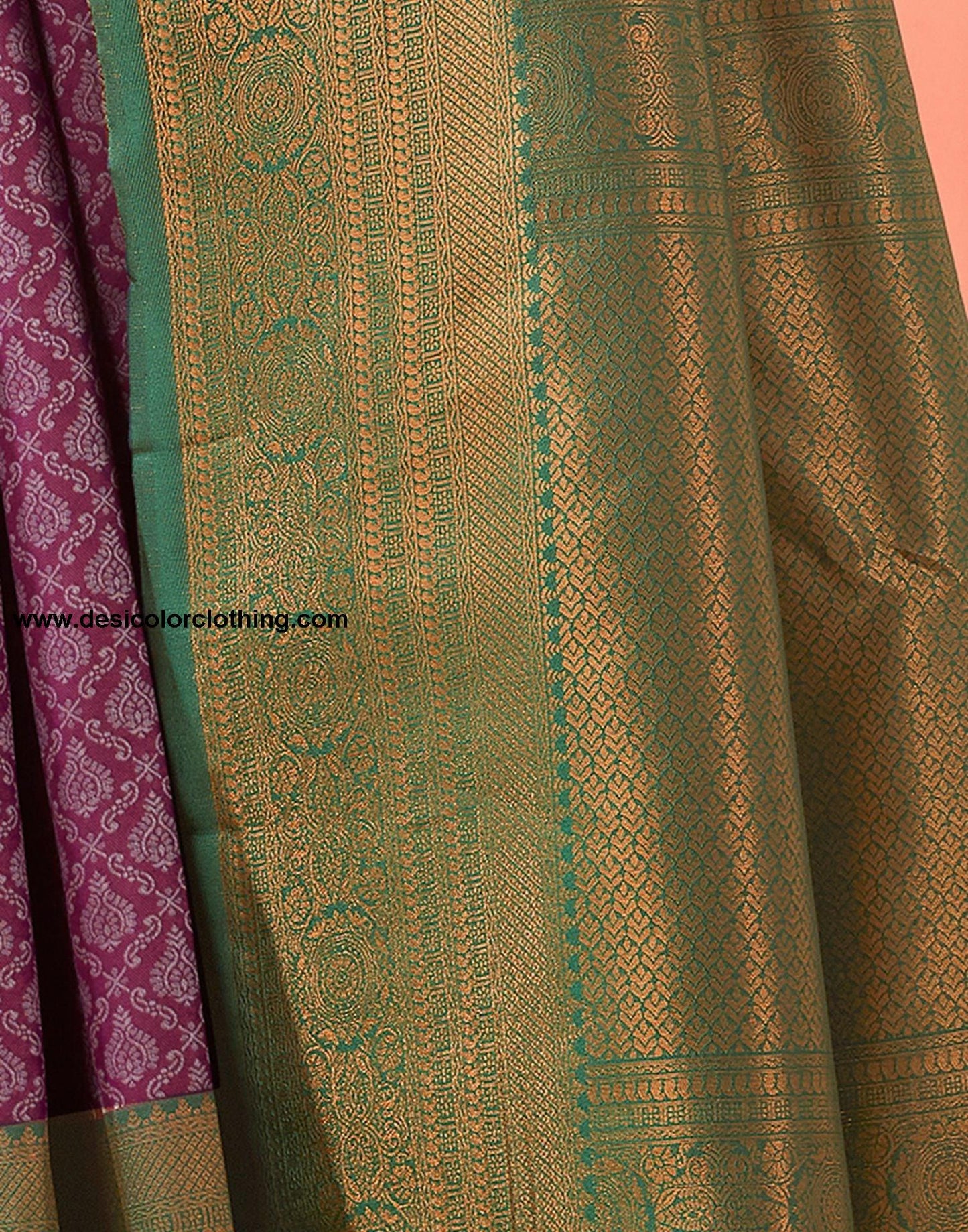Dark Green Jacquard Silk Saree