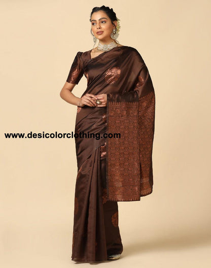 Brown Silk Saree
