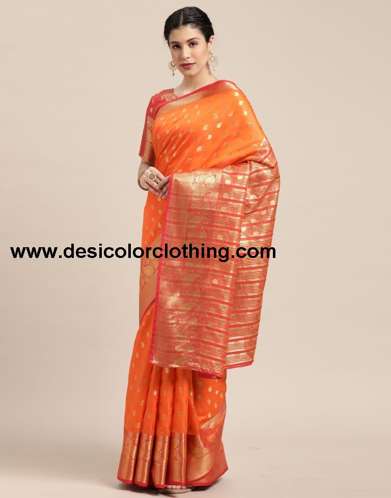 Turmeric Yellow Banarasi Silk Saree
