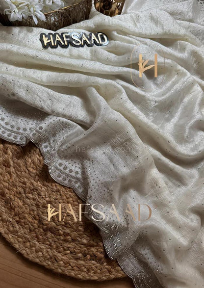 Product Image - Elegant Designer Zimichu Saree with Swarovski Embellishments