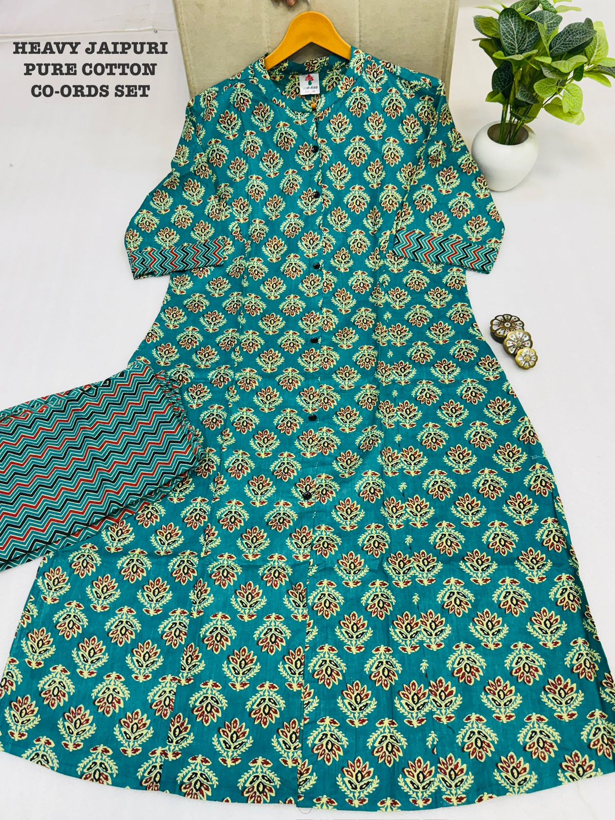 Product Image - Pure Jaipuri Cotton Co-ords Set | Block Print Ethnic Wear