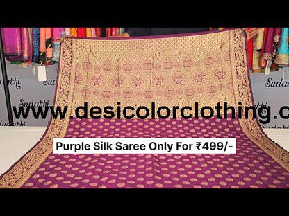 Purple Silk Weaving Saree