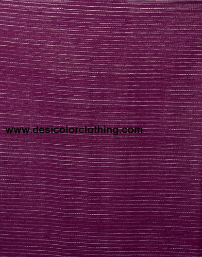 Wine Georgette Plain Saree