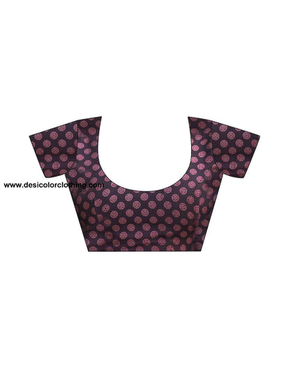 Wine Georgette Printed Saree
