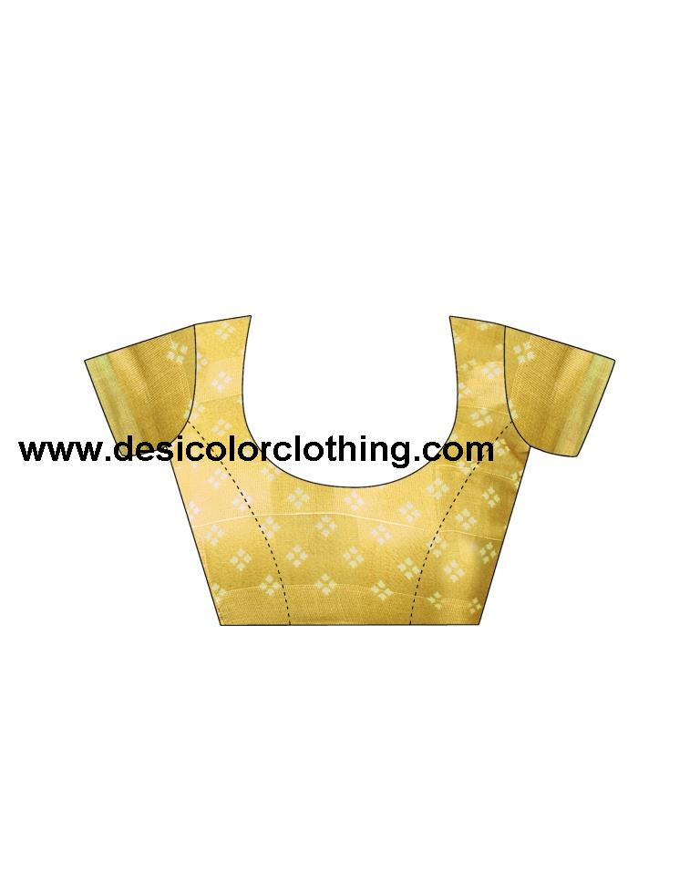 Yellow Cotton Printed Sarees