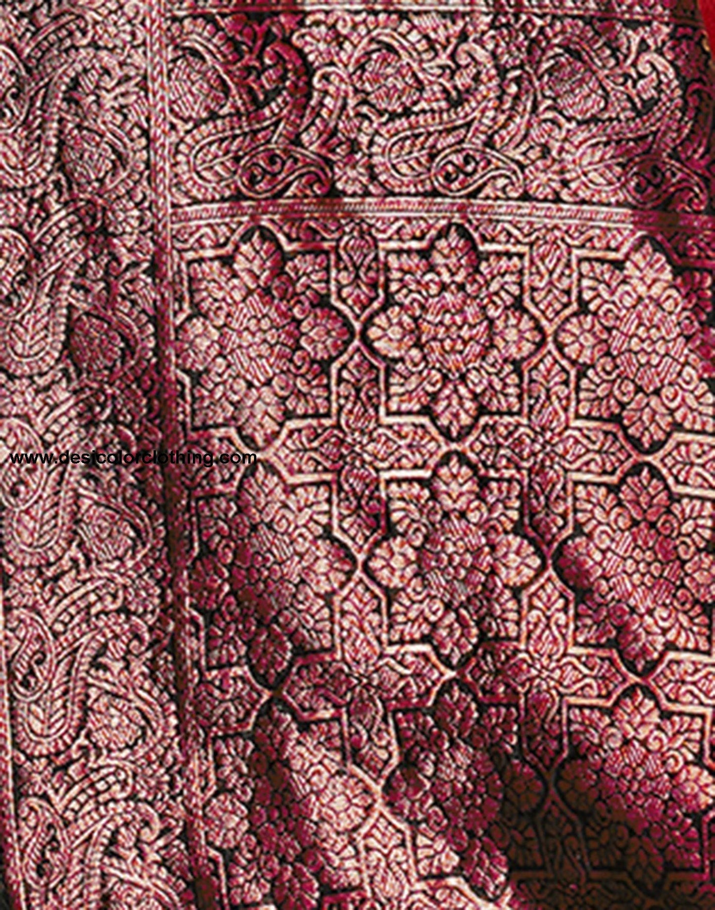 Black and Wine Jacquard Silk Saree