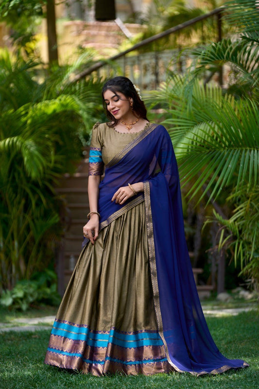 Product Image - Elegant Designer Georgette Half Saree for Festive Occasions