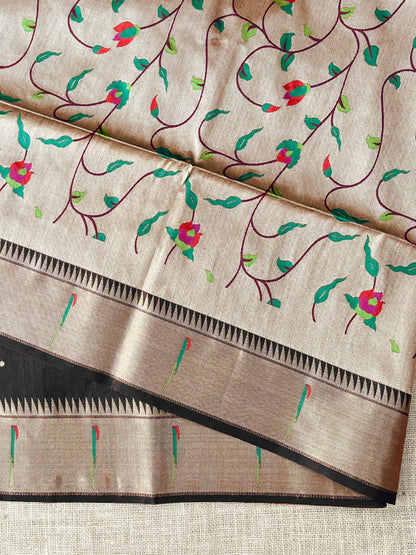 Product Image - Bagban Paithani Designer Saree | Soft Khadi Raw Silk Ethnic Wear