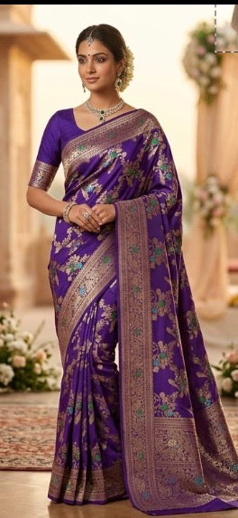 Product Image - Elegant Banarasi Fancy Sarees for Wedding - 1