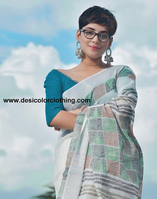 White Cotton Saree