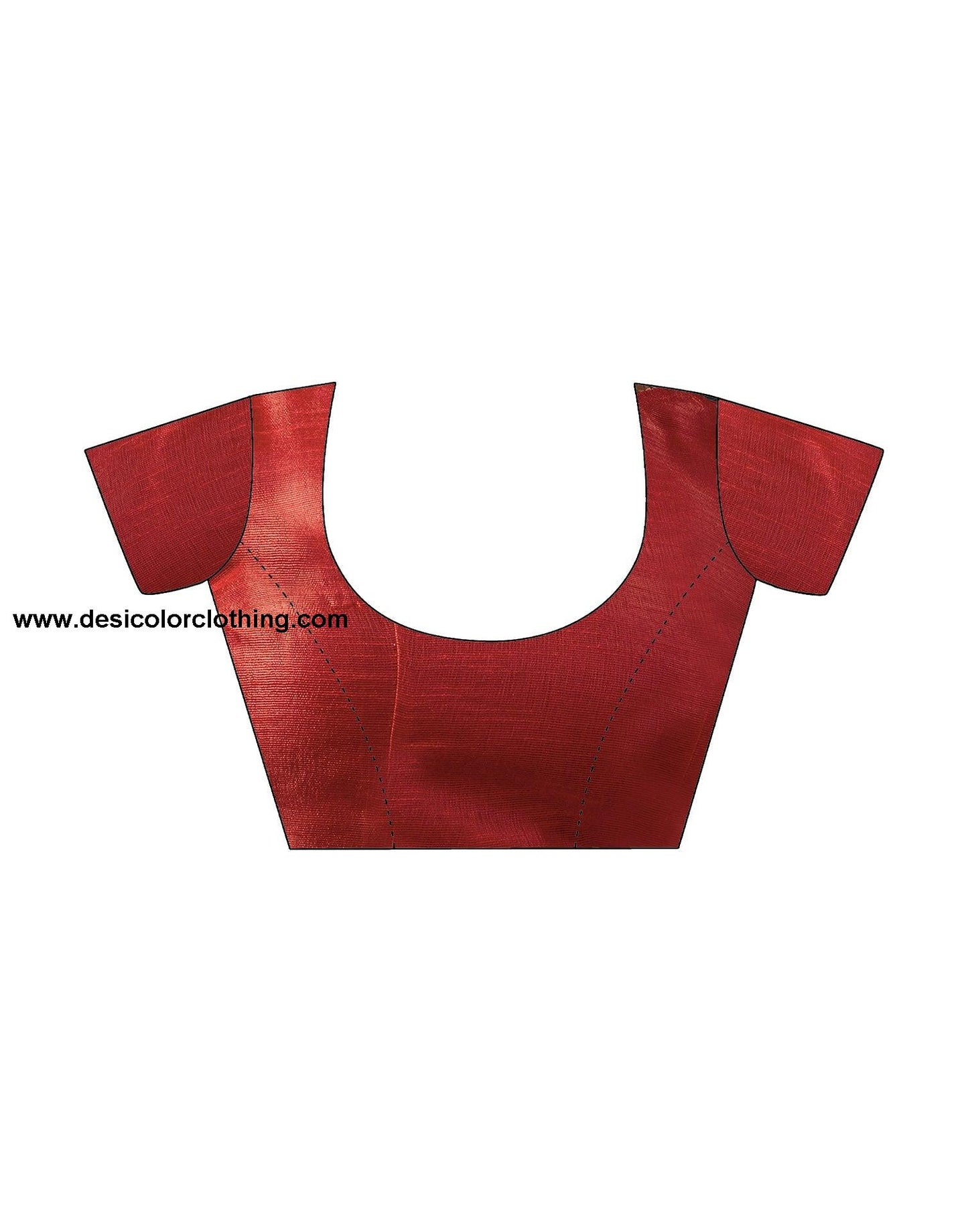 Red Net Plain Saree