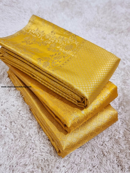 Kanchipuram 100% Pure Handwoven 1G Gold Tissue Bridal Silk Saree