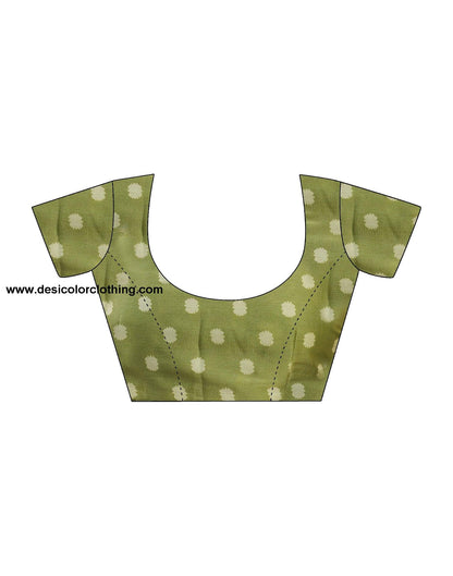 Pista Green Chiffon Printed Saree