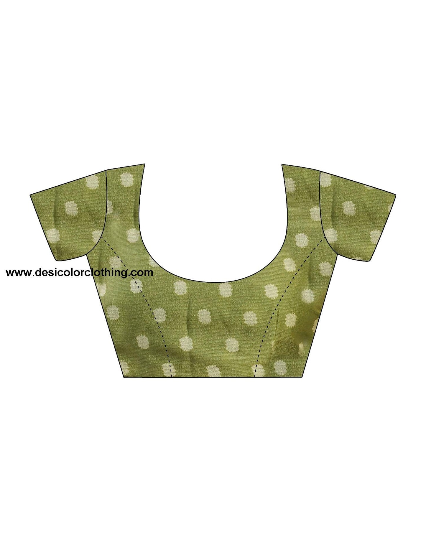 Pista Green Chiffon Printed Saree