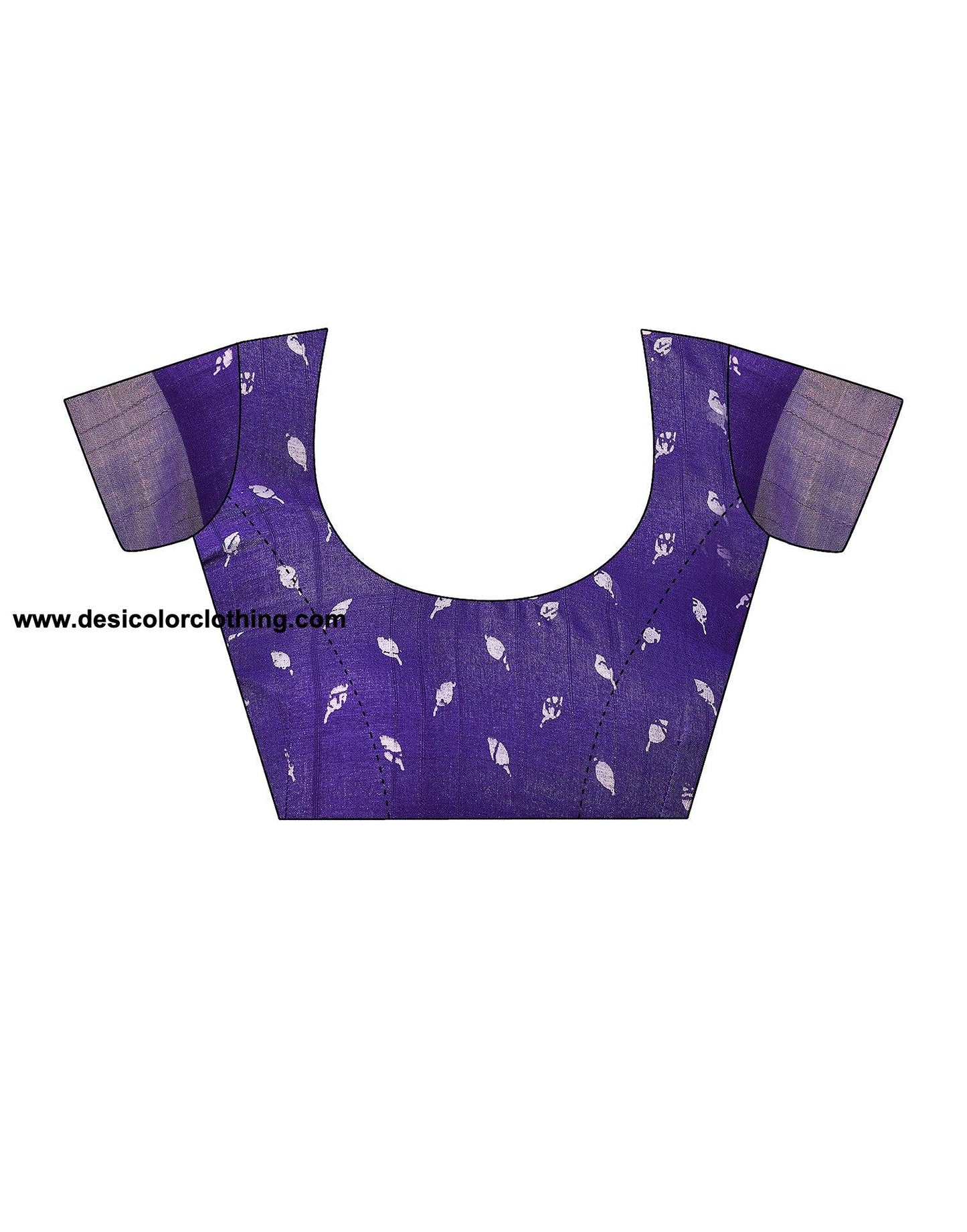 Violet Silk Printed Saree
