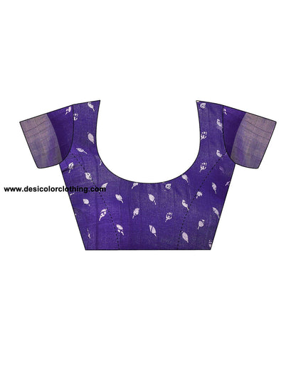 Violet Silk Printed Saree