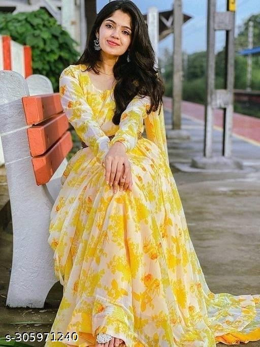 Product Image - Elegant Floral Anarkali Suit - Perfect for Special Occasions - 1