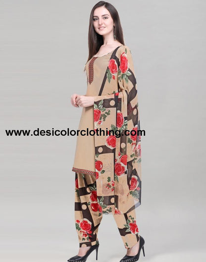 Printed Unstitched Salwar Suit Material
