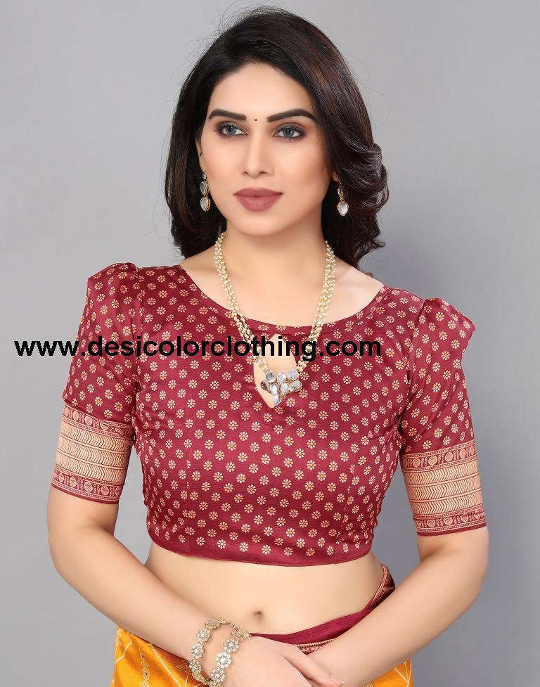 Yellow Banarasi Silk Saree