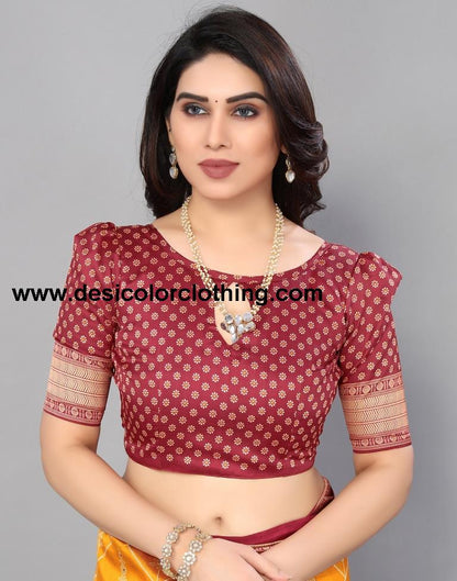 Yellow Banarasi Silk Saree