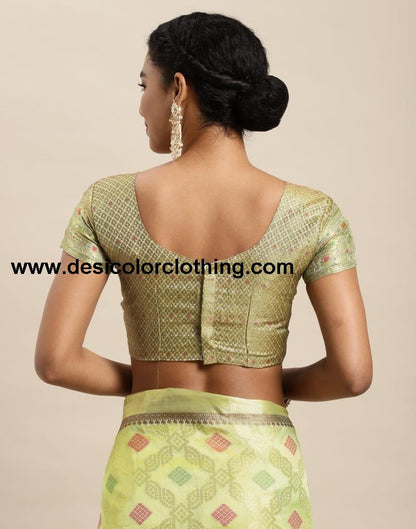 Pista Green Organza Saree