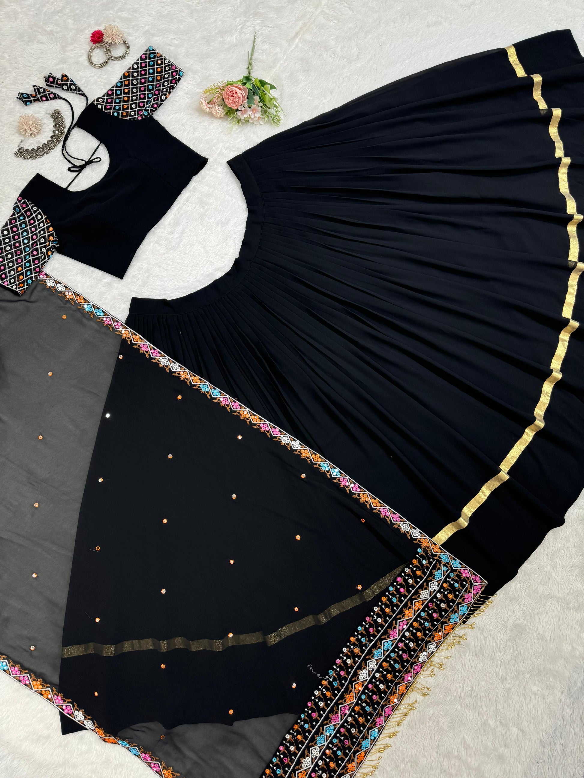 Product Image - Designer Georgette Lehenga Choli - QRC Series