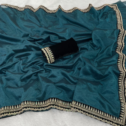 Product Image - Elegant Sequin Saree in Soft Net Fabric - 2