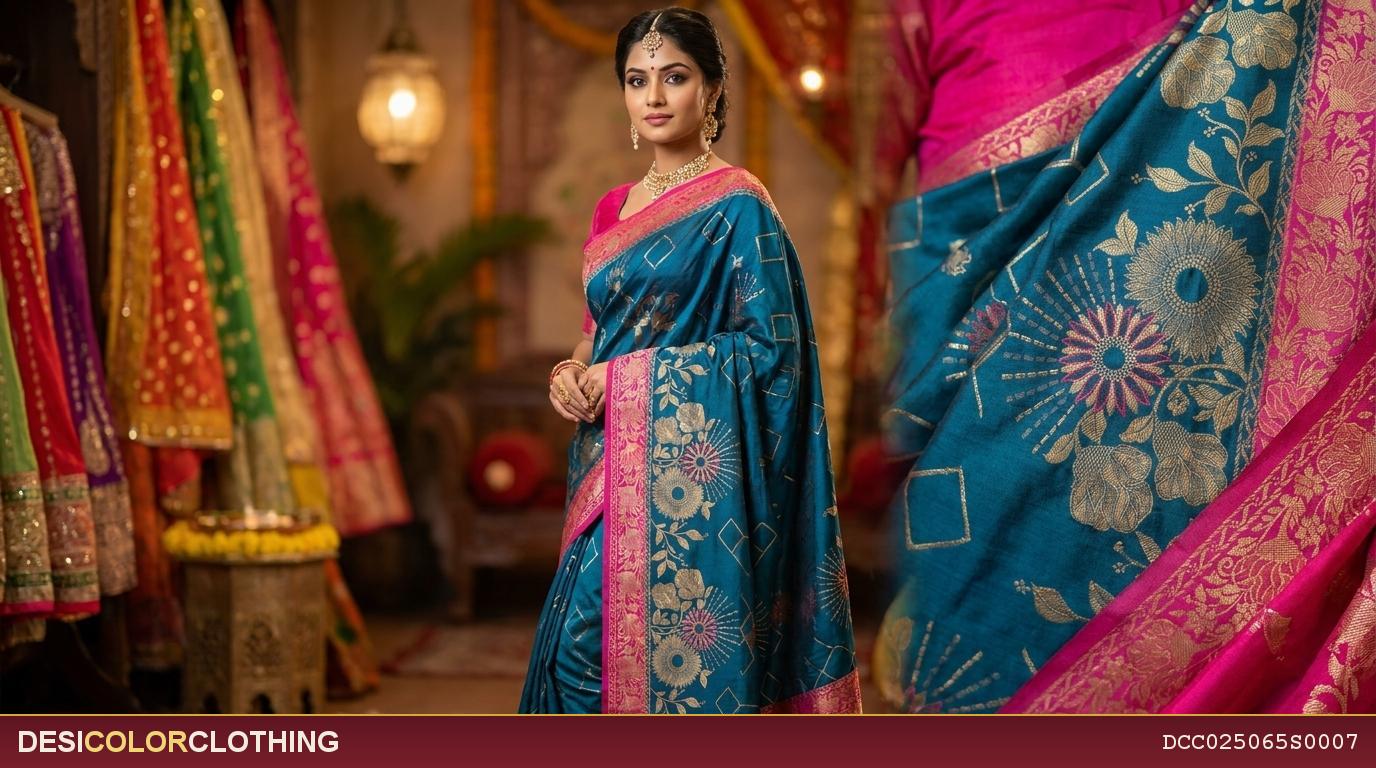 Product Image - Elegant Banarasi Soft Georgette Fancy Sarees - 7