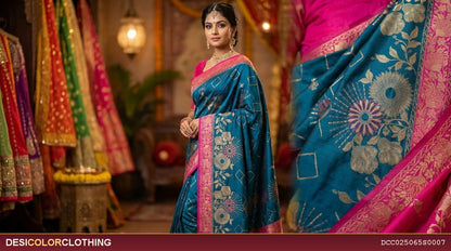 Product Image - Elegant Banarasi Soft Georgette Fancy Sarees - 7