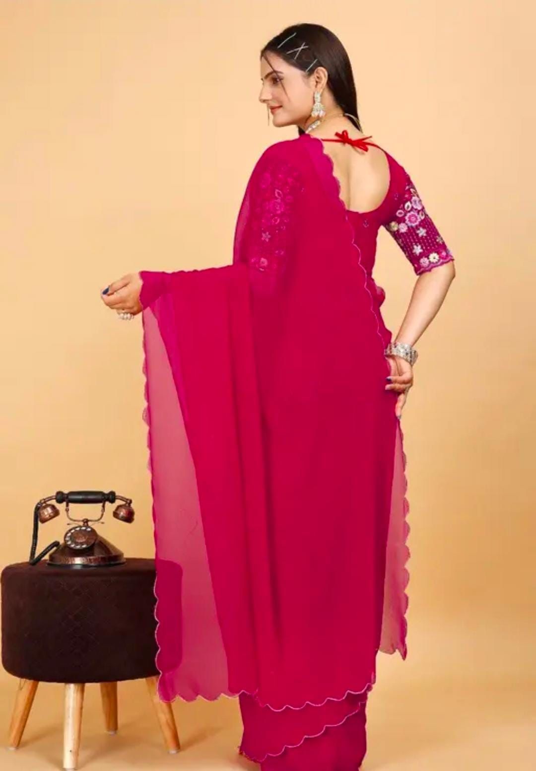 Product Image - Fancy georgette saree