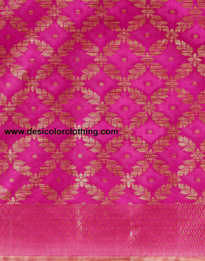 Pink Coloured Banarasi Cotton Silk Saree