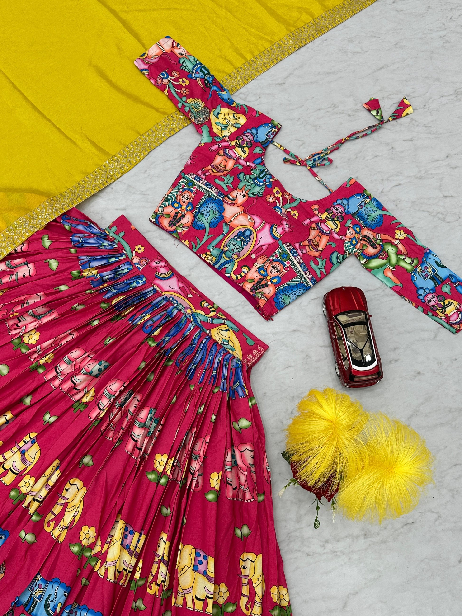 Product Image - Exquisite Kalamkari Lehenga Choli - Mahant Creation