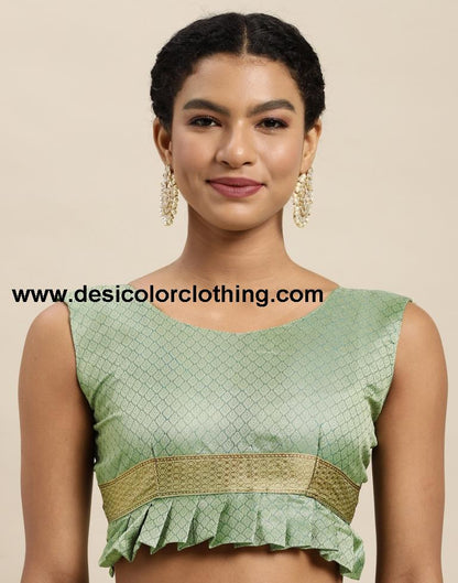 Pista Green Organza Saree