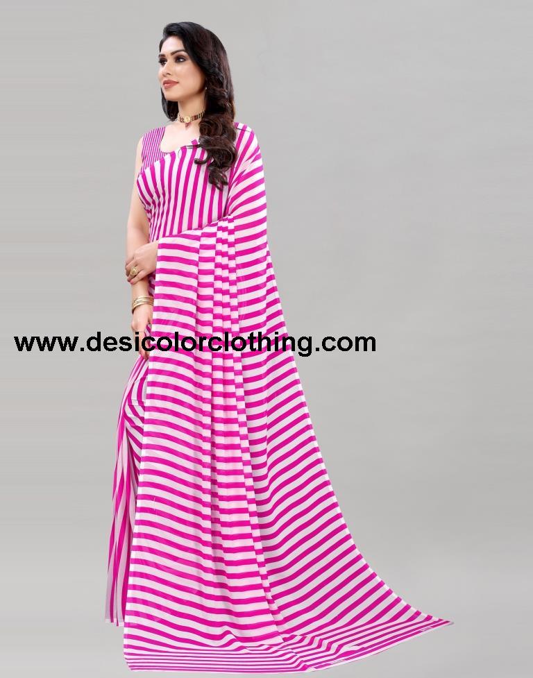 Pink Printed Saree | 2097S451