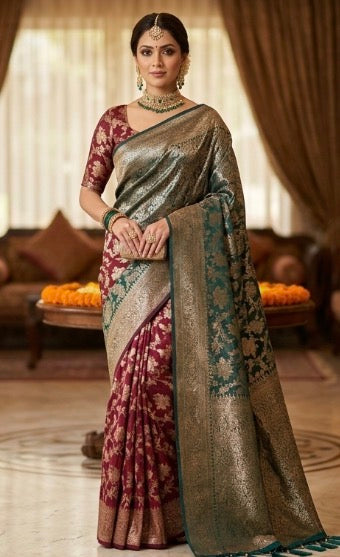 Product Image - Exquisite Banarasi Fancy Saree for Wedding - 1