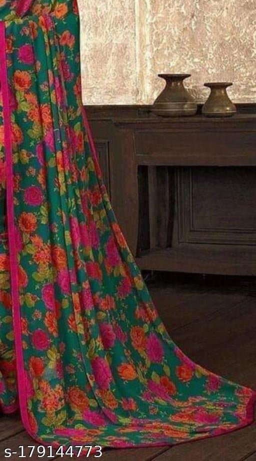 Elegant Floral Georgette Sarees - Graceful & Lightweight for Any Occasion