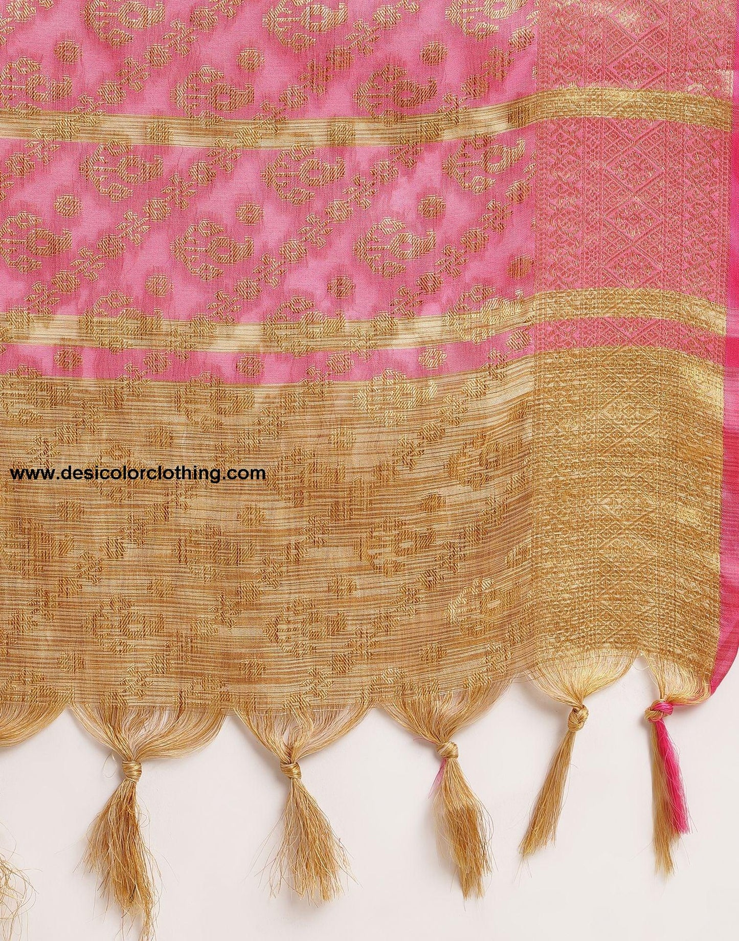 Rose Pink Silk Saree